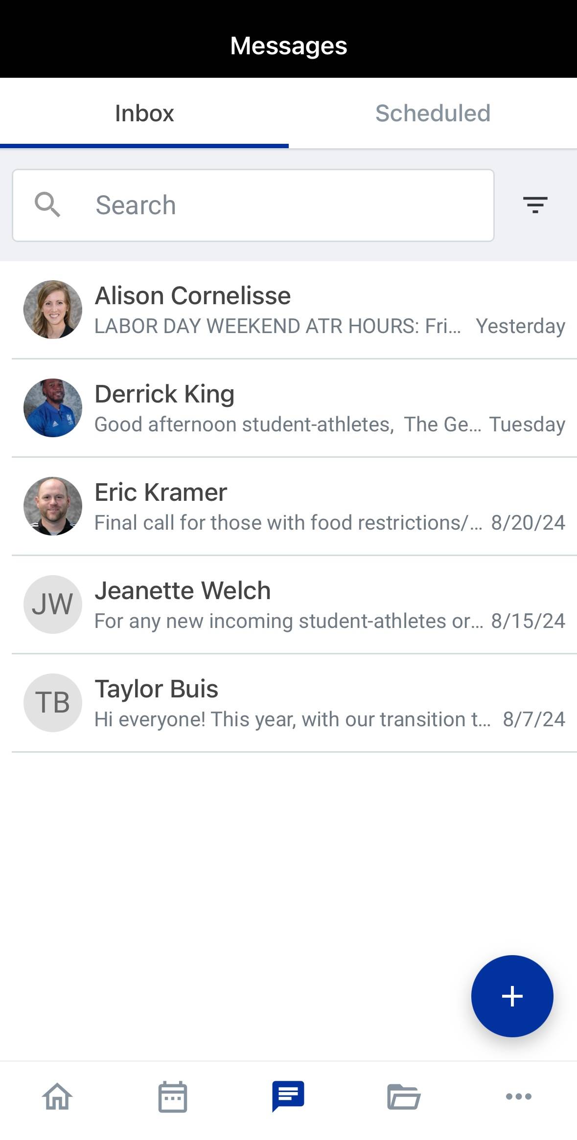 Teamworks Hub: Messages